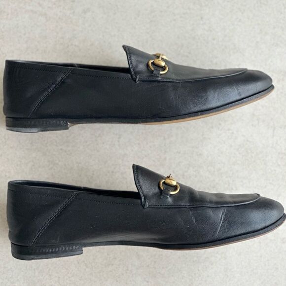 Gucci Brixton Leather Horsebit Loafers size 38 Black - Picture 11 of 14